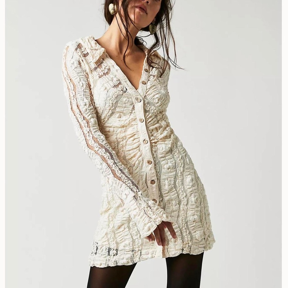 Free People Shayla Lace Mini Dress